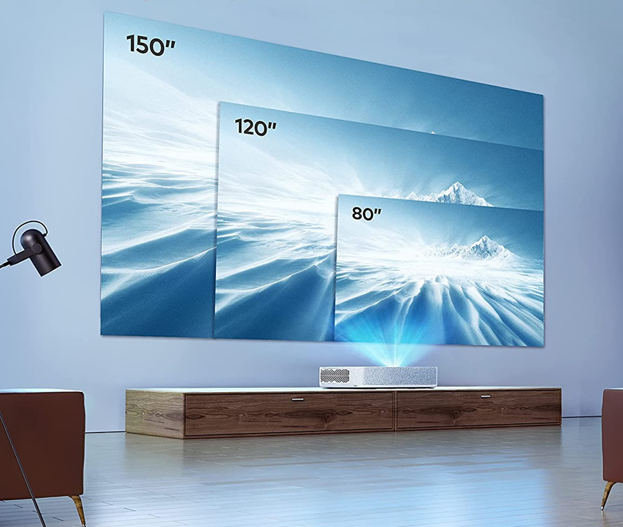 80, 120 and 150 inch screens compared 