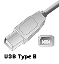 USB Type B connection